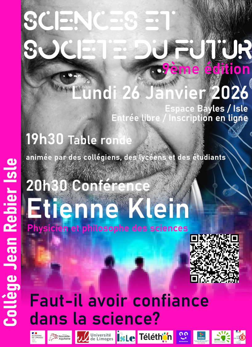 Affiche conférence Sciences et société du futur avec QR(1)